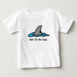 "Here For The Food" Shark Tee