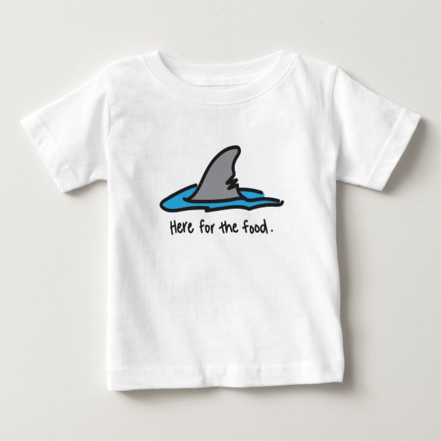 "Here For The Food" Shark Tee (Front)