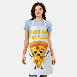 Here For The Pizza Cute Kawaii Slice Apron