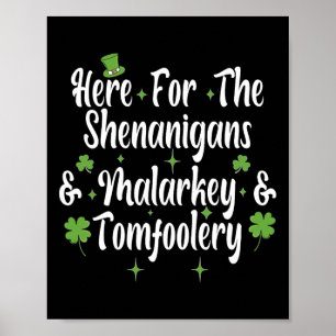 Here For The Shenanigans Malarkey And Tomfoolery F Poster
