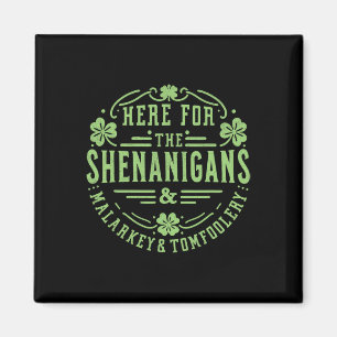 Here For The Shenanigans Malarkey And Tomfoolery S Magnet