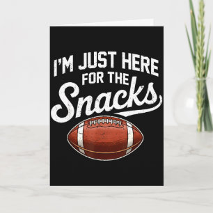 Here for the snacks american football funny womenH Card