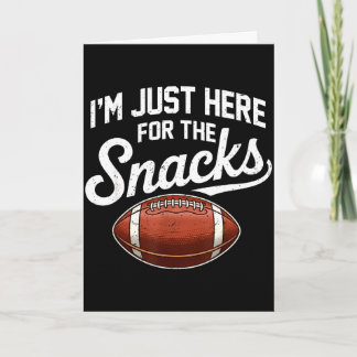 Here for the snacks american football funny womenH Card