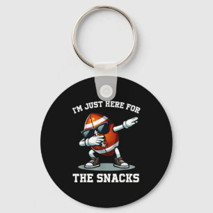 Here for the snacks american football funny womenH Key Ring
