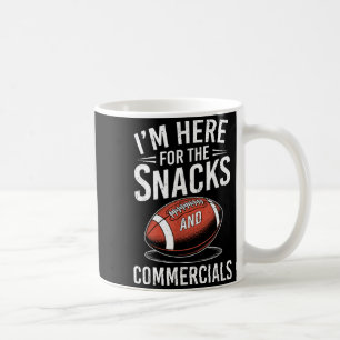 Here for the snacks and commercials football men coffee mug