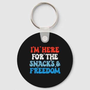 Here For The Snacks And Freedom 4th Of July Boys G Key Ring