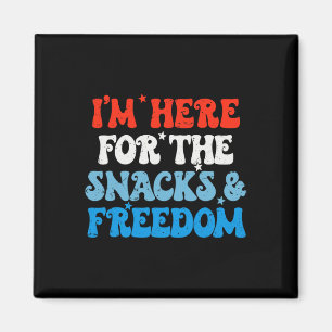 Here For The Snacks And Freedom 4th Of July Boys G Magnet
