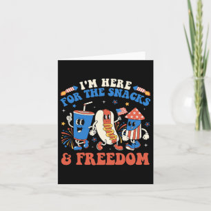 Here For The Snacks And Freedom Boy Girl Kid 4th O Card