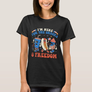 Here For The Snacks And Freedom Boy Girl Kid 4th O T-Shirt