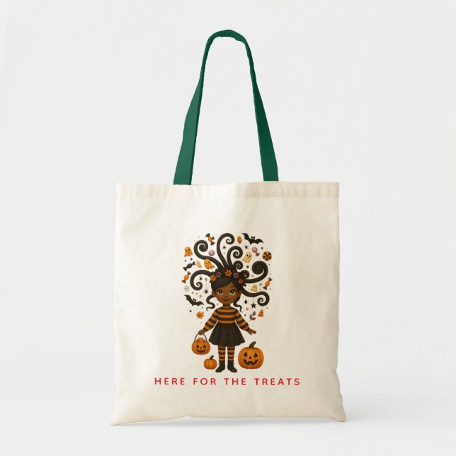 Here For The Treats Tote Bag (Front)