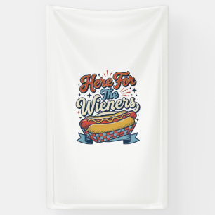 Here For The Wieners Vintage Hot Dog Shirt_1 Banner