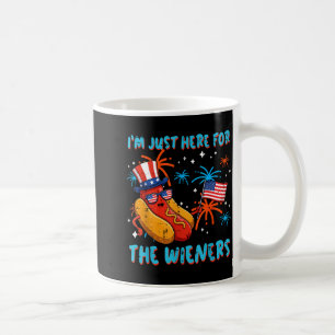 Here for wieners 4th of july hotdog patriot menHer Coffee Mug