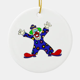 Here I Am Clown Ceramic Ornament