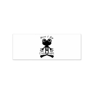 Here I am cute frog Thunder_Cove Rubber Stamp