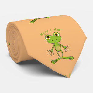 Here I am cute frog Thunder_Cove Tie