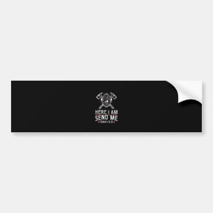 Here I Am Send Me Isaiah 68 Firefighter Bumper Sticker