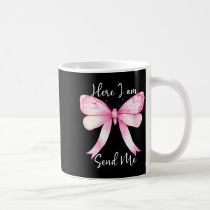 Here I Am Send Me Women Lord Send Me Christian Pin Coffee Mug