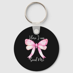 Here I Am Send Me Women Lord Send Me Christian Pin Key Ring