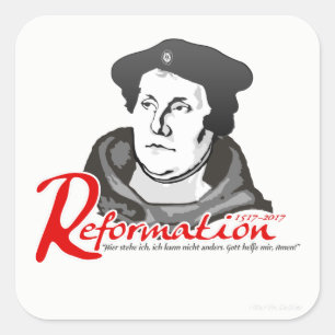 Here I Stand Martin Luther Reformation 500 Sticker
