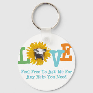 Here is my LOVE by Sunflower Piggy Key Ring