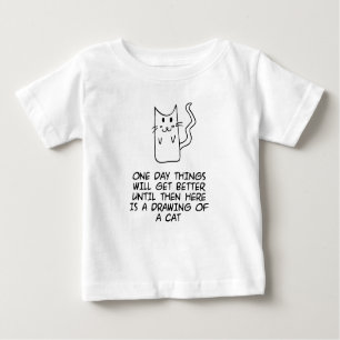 Here is the drawing of a cat baby T-Shirt