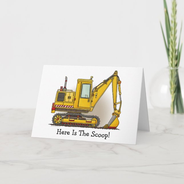 Here Is The Scoop Digger Shovel Note Card (Front)