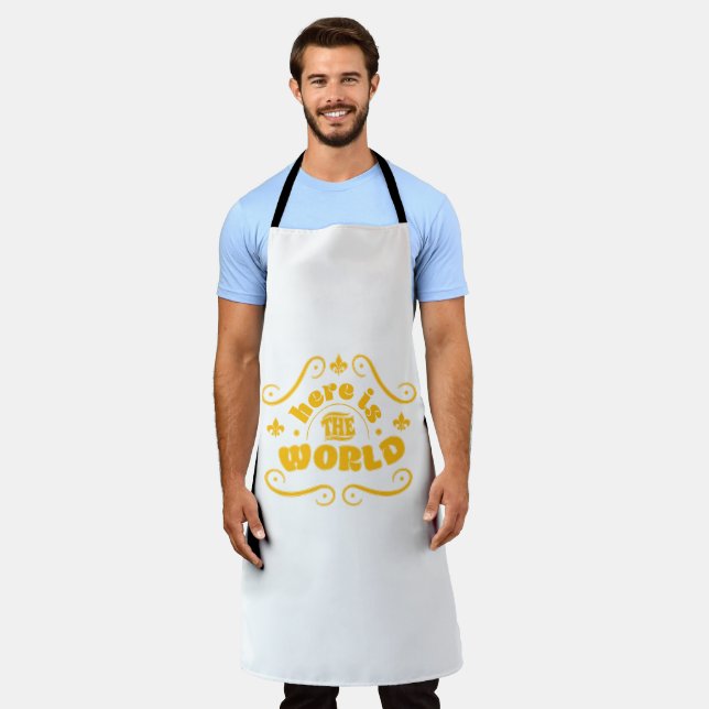 Here is the world apron (Worn)