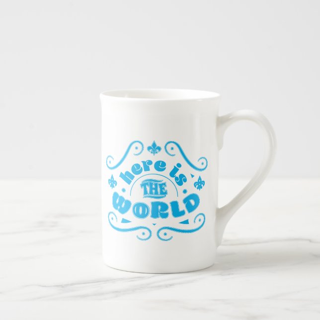Here is the world bone china mug (Right)