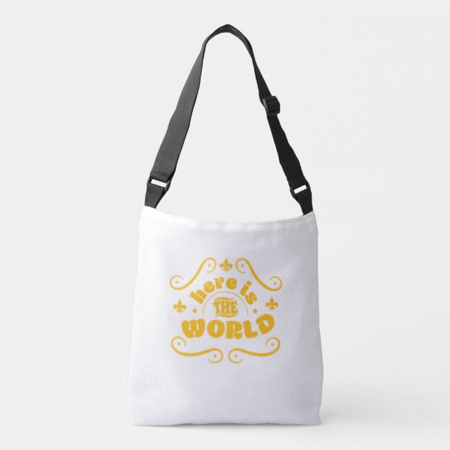 Here is the world crossbody bag (Front)