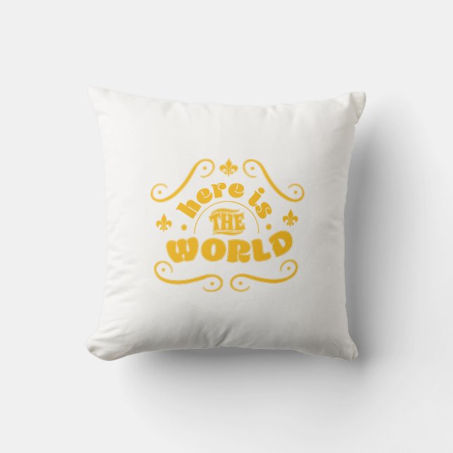 Here is the world cushion (Front)