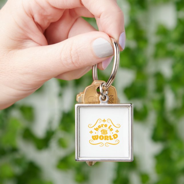 Here is the world key ring (Hand)