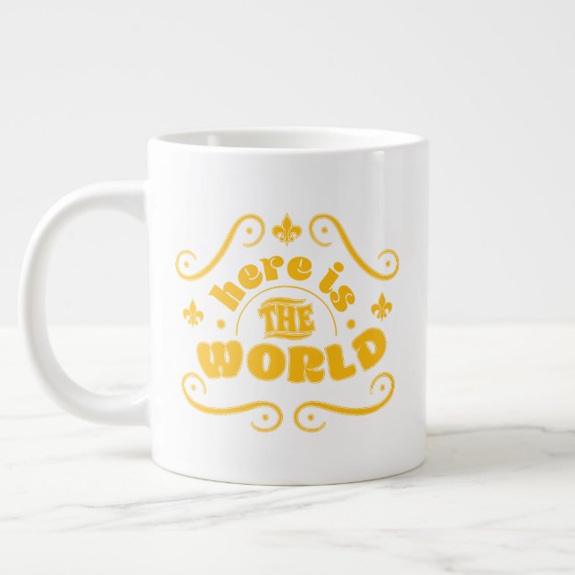 Here is the world large coffee mug (Left)