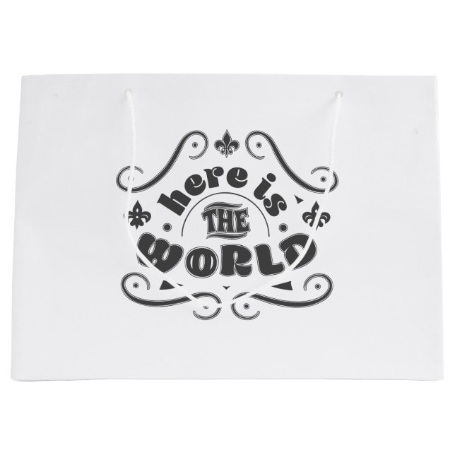 Here is the world large gift bag (Front)