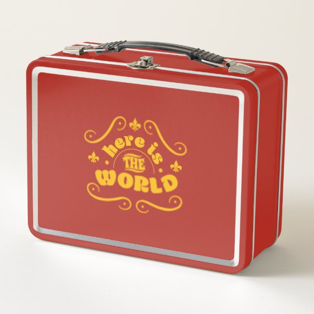 Here is the world metal lunch box (Front)