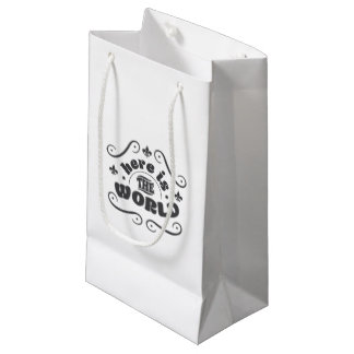 Here is the world small gift bag