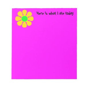 Here is What I Ate Today Notepad