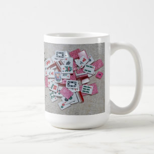 Here...Joker, Joker!!Pink glitter tiles on beige Coffee Mug
