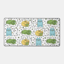 Here Kitty Kitty Desk Mat