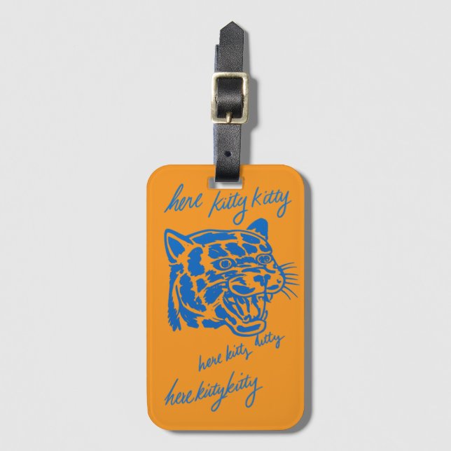 Here Kitty Kitty Luggage Tag (Front Vertical)