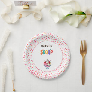 Here,s the scoop Viral Aesthetic Modern Birthday Paper Plate