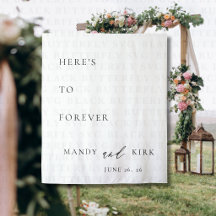 Here’s to Forever Wedding Backdrop Banner