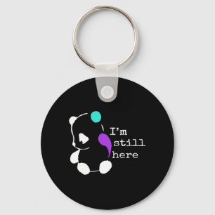 Here - Semicolon Gift Prevention Awareness Key Ring