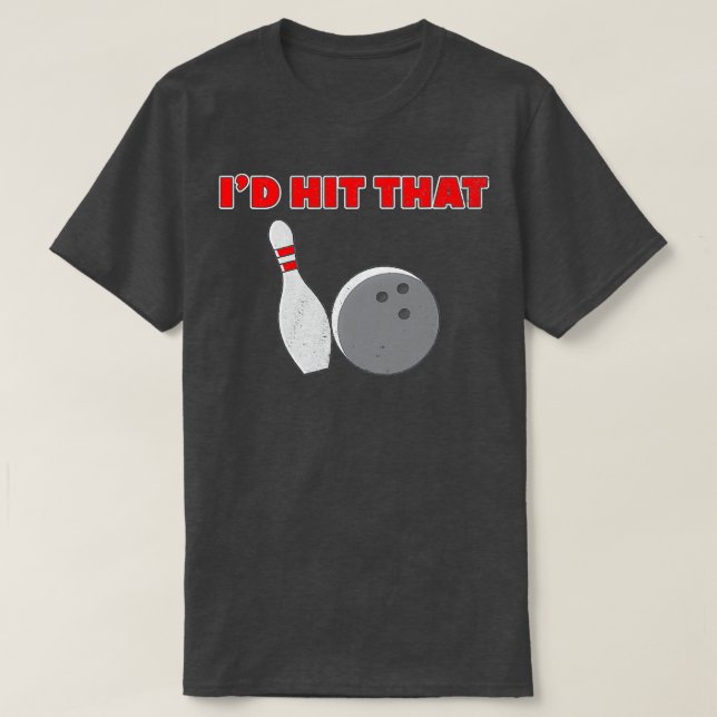 Here The Beer Hilarious Bee Bowling T T-Shirt (Design Front)