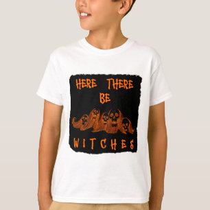 Here There Be Witches Kids T-Shirt