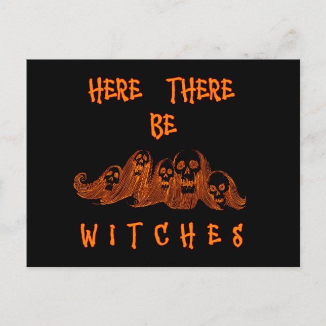 Here There Be Witches Postcard (Front)