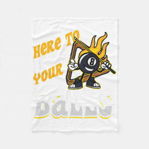 Here To Break Your Billiard Player Snooker Pool 8 Fleece Blanket