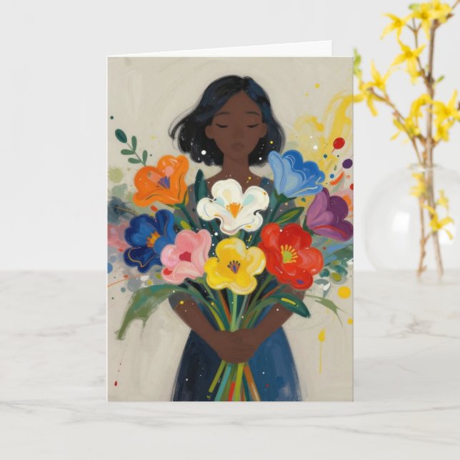 Here to sit with you Sympathy card (Yellow Flower)