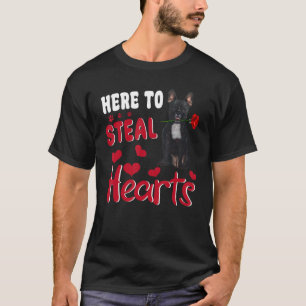 Here To Steal Hearts Funny French Bulldog Dog Vale T-Shirt