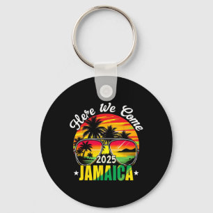 Here We Come Jamaica 2025 Family Vacation Travel M Key Ring