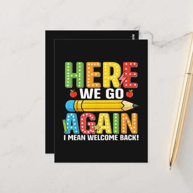 Here We Go Again I Mean Welcome Back Postcard (Front/Back In Situ)